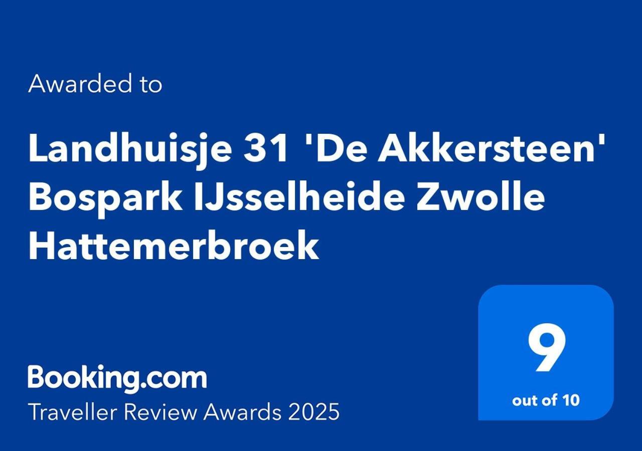 Landhuisje 31 'De Akkersteen' Bospark Ijsselheide Zwolle Hattemerbroek Exterior photo